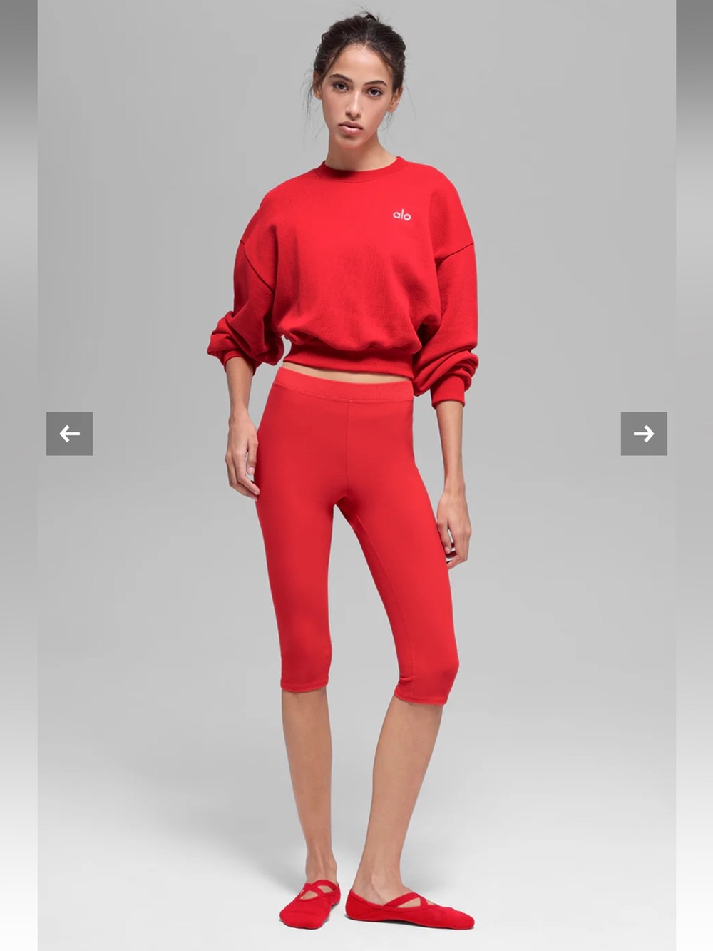 ALO Cropped Accolade Crewneck XS